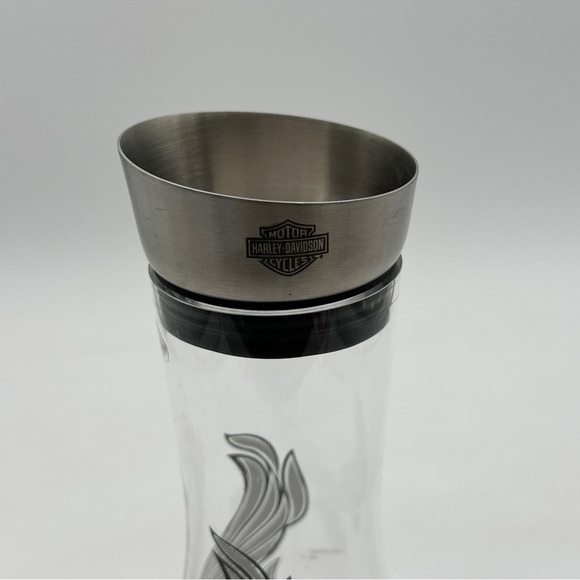 Harley Davidson Eagle & Shield Glass Cocktail Mixer/Hand Blown Glass With Glass - Picture 13 of 13